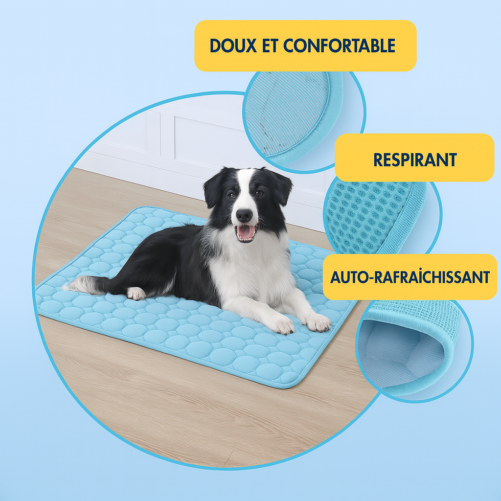 ZenConfort - Tapis rafraîchissant & auto-refroidissant pour animaux
