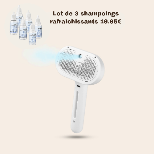 SteamZen™ – Brosse vapeur apaisante pour chiens & chats