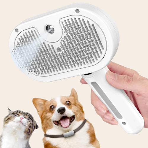 SteamZen™ – Brosse vapeur apaisante pour chiens & chats